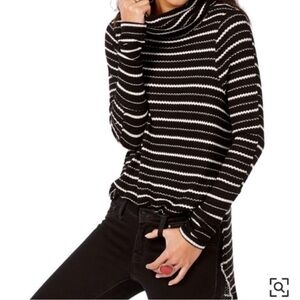 ❤️ Free People "We the Free" Kristina Stripe Turtleneck Top Size Small